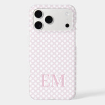Weiche Rosa Punkte Moderne Marken-Monogramm