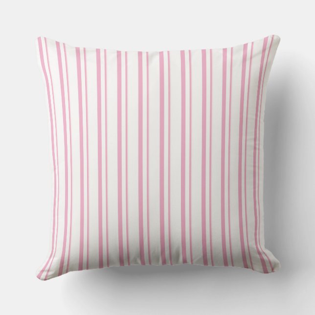 weiche rosa Streifen Kissenhülle Kissen (Rückseite)