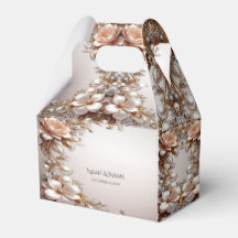Weiche rosa und weiße Blumen Geschenkbox