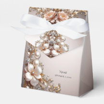 Weiche rosa und weiße Blumen Geschenkbox