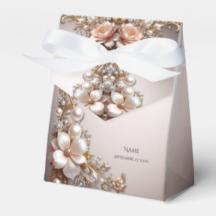 Weiche rosa und weiße Blumen Geschenkbox Geschenkschachtel