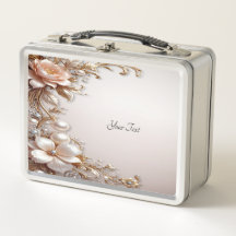 Weiche rosa und weiße Blumen Lunchbox