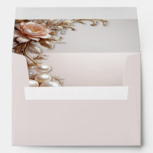 Weiche rosa und weiße Blumen Perlen Umschlag