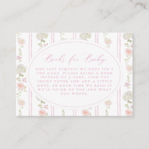 Weiche rosa Vintage-Blumen-Bücher für Baby Begleitkarte