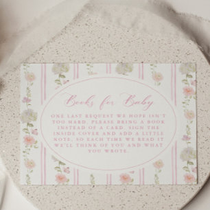 Weiche rosa Vintage-Blumen-Bücher für Baby Begleitkarte