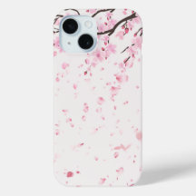 Weiche rosa Wasserfarbe Sakura Blüten iPhone-Hülle