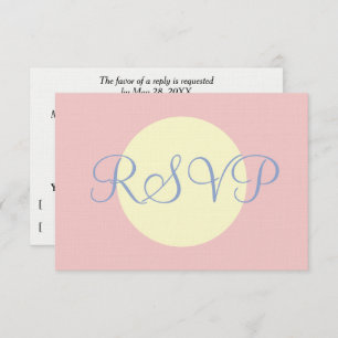 Weiche Rose Blau Pastel Geometric Wedding RSVP