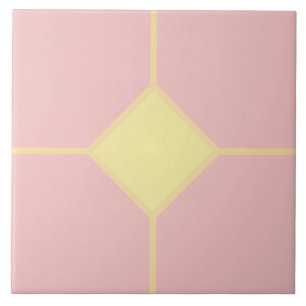 Weiche Rose rosa und hellapricot-Diamantkreuz Fliese