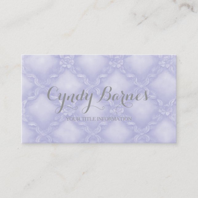 Weiche Rose Trellis in Lila Visitenkarte (Vorderseite)