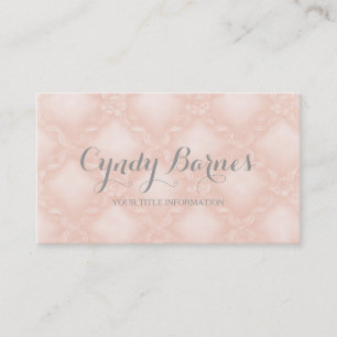 Weiche Rose Trellis in Peach Visitenkarte