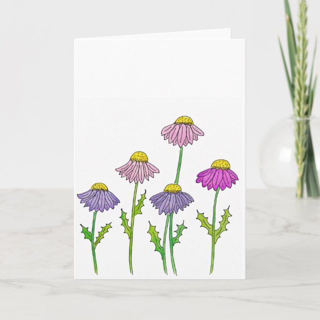 Weiche Scheibenblume Sympathie Karte (Vorderseite)