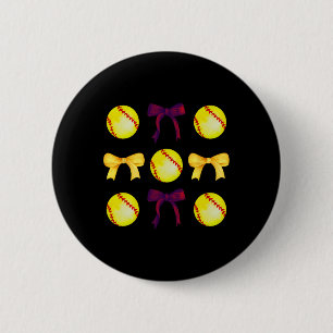 Weiche Schleifen für Frauen Mädchen Softball-Spiel Button