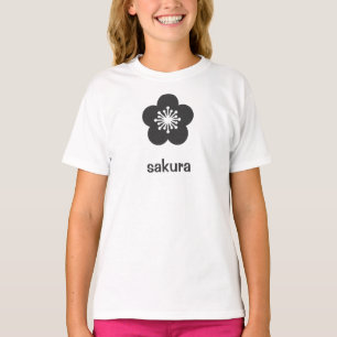 Weiche schwarze Kirschblüten-Silhouette T-Shirt