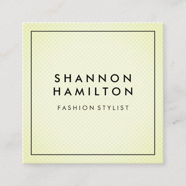 Weiche Skalierung Muster grün Quadratische Visitenkarte (Vorderseite)