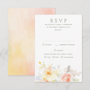 Weiche Sommer-Blume RSVP-Karte für Hochzeiten RSVP Karte