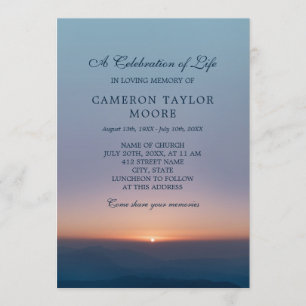 Weiche Sonnenaufgang-Feier des Lebens Einladung