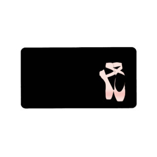 Weiche Steigungs-Rosa-Ballett-Schuhe Adressaufkleber