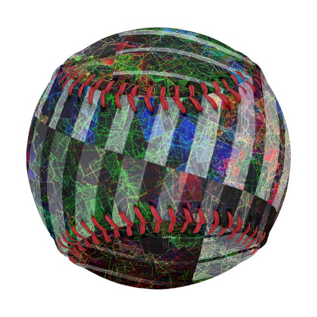 Weiche Streifen und farbige Kratzer mit Clipping Baseball (Rückseite)