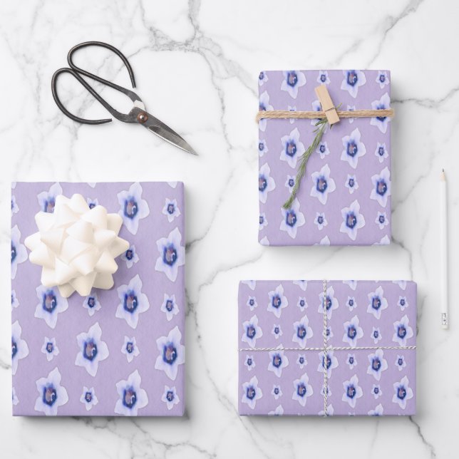 Weiche, süße Violetten Geschenkpapier Set (Vorderseite)