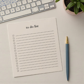 Weiche Taupe To-Do-Liste Minimalistischer Lehrer E Notizblock