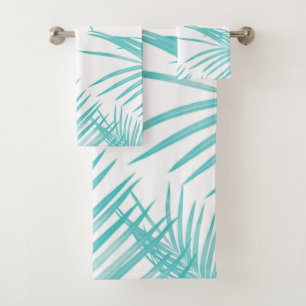 Weiche türkisfarbene Blätter Dream #1 #tropical #d Badhandtuch Set