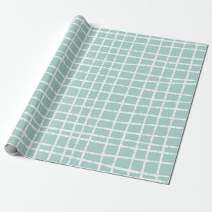 Weiche und elegante Pastel Blue Karo Muster Geschenkpapier