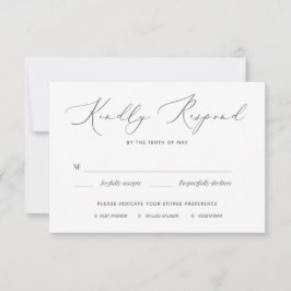 Weiche und elegante RSVP-Karte für Hochzeiten RSVP Karte