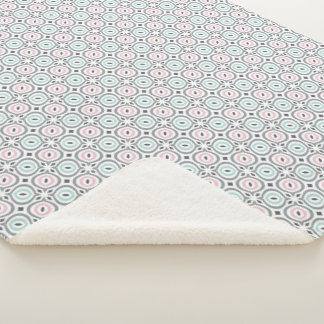 Weiche und moderne Pastell-Geometrie-Sherpa-Decke  Sherpadecke