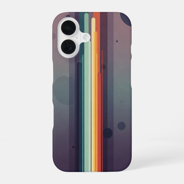 Weiche Vintage-Kosmische Strahlen iPhone 16 Hülle (Rückseite)