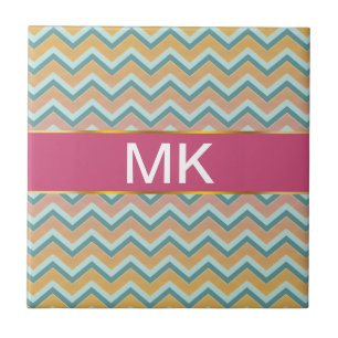 Weiche warme Farben verlaufen im Zickzack Fliese