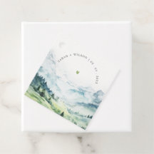 Weiche Wasserfarbe Schneeberg Landschaft Hochzeit