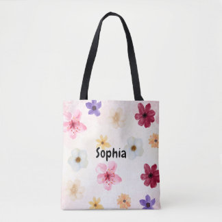 Weiche Wasserfarben-Blumen-Personalisierter Name