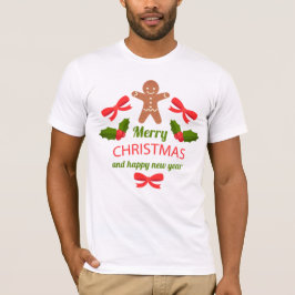 Weiche Weihnachtsshirt-Familie mit Ingwerbrot-Moti T-Shirt