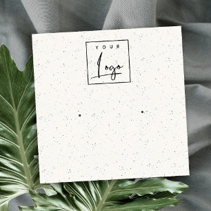 Weiche, weiße Keramik Textur Stuhlvorführung Anzei Quadratische Visitenkarte