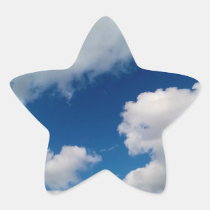 Weiche Wolken Stern-Aufkleber