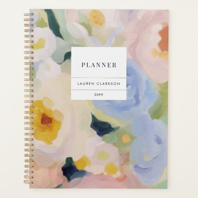 Weicher abstrakter Blumenplaner Planer (Vorderseite)