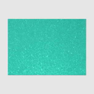 Weicher aquamariner blauer Glitzer-Druck Seidenpapier