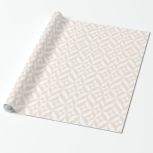 Weicher Beige Geometrischer Deco-Würfel Geschenkpapier