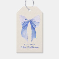 Weicher blauer Coquette-Bogen Personalisiertes Ges