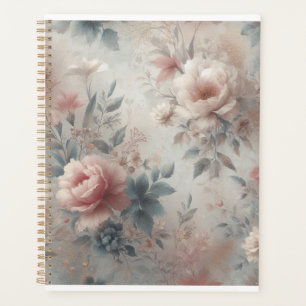 Weicher Blumenplaner - Rosa & Gold Farbe Planer