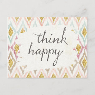 Weicher Deko V   denken glückliches Postkarte