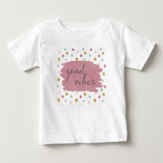 Weicher Dekoiv | guter Vibes Baby T-shirt (Vorderseite)