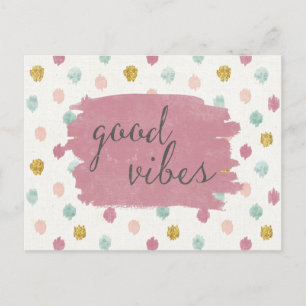 Weicher Dekoiv guter Vibes Postkarte