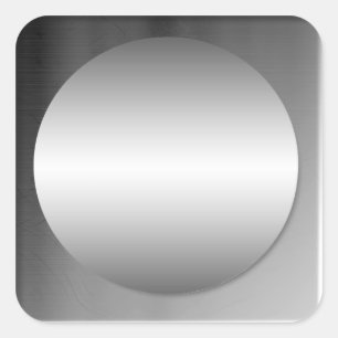 Weicher Gerahmter Metallkreiskleber Quadratischer Aufkleber