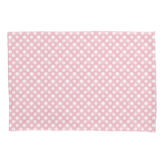Weicher hübscher Pink-Polka-Punkte-Punkt Kissenbezug (Vorderseite)