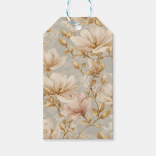 Weicher Magnolien-Schmetterling-Botanischer Stil Geschenkanhänger