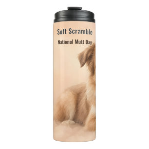Weicher Nationaler Mutt-Tag im Soft-Skrammel-Stil Thermosbecher