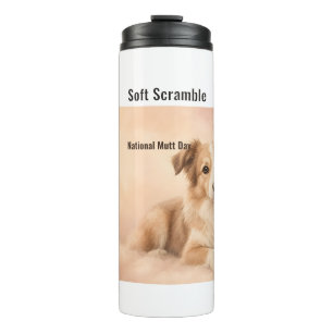 Weicher Nationaler Mutt-Tag im Soft-Skrammel-Stil Thermosbecher