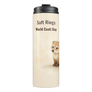 Weicher Ringe Welt Coati Tag Thermosbecher