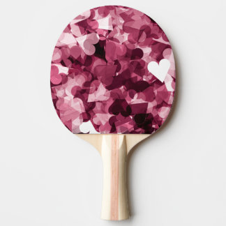 Weicher rosa Kawaii Herz-Hintergrund Tischtennis Schläger